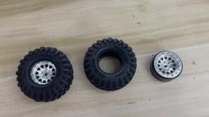 Bánh Xe Kim Loại Beadlock RED SPIDER 1.3 Inch Với Lốp Cao Su Đường Kính 64mm Dành Cho Xe RC Crawler Tỷ Lệ 1/18 1/24 - TRX4M SCX24 AX24 FCX18 FCX24