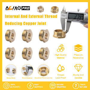 AumoPro 1ชิ้นชายกับหญิงกระทู้ทองเหลืองท่ออุปกรณ์ท่อ1/8 1/4 3/8 1/2 3/4 ชายกับหญิงกระทู้ทองเหลืองท่อลดปลอกทองแดงท่อเชื่อมต่อน้ำมันเชื้อเพลิงก๊าซเชื่อมต่อท่อน้ำมัน