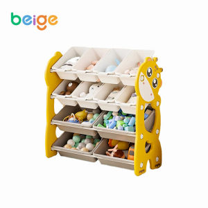 Beige ชั้นเก็บของ ชั้นเก็บของเด็ก ชั้นวางของเล่น มีกล่องเก็บถอดออกได้ ออกแบบสวย เก็บของเยอะ สีสันสดใส รับน้ำหนักได้ 50 kg แข็งแรง