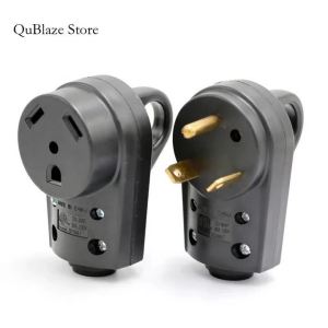 ETL NEMA TT-30P US 125V 2-Pole 3-Pin RV Replacement 30A Electric Angle Plug For Travel Trailer