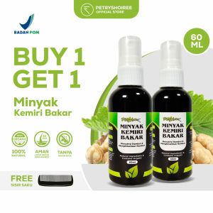 Buy 1 Get 1 Free - Minyak Kemiri Bakar Untuk Rambut - Perawatan Rambut / Nutrisi Rambut Rontok / Menghitamkan Rambut Beruban - Original Untuk Pria dan Wanita Segala Usia - Spray Volume 60ml