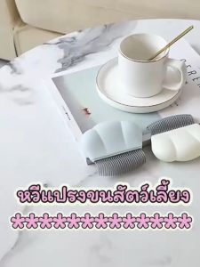 HOME PET B84 หวีแปรงขนสัตว์เลี้ยง หวีแปรงขนน้องหมา หวีแปรงขนน้องแมว หวีแปรงขนทรงเปลือกหอย ช่วยกำจัดขนสัตว์เลี้ยง