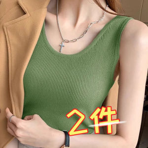 Áo Ba Lỗ Không Tay Bằng Lụa Băng Mùa Hè Cho Nữ Cỡ Lớn Cổ Tròn Áo Lót Cotton Dáng Rộng Thời Trang Áo Ba Lỗ