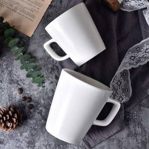 Creative Gift Thickened White Ceramic Mug For Office