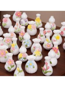 Handmade Ceramic Flower Vase Creative Clay Flower Decorative Living Room Small Flower Pottery Bottle Tea Table Freshener