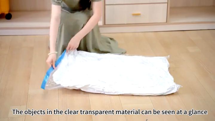Resealable Vacuum Travel Compressed Tridimensional Pumping Quilt Clothes Storage Organizer Bag Pouch