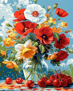 Oil Painting By Numbers Floral Pattern Number Drawing Canvas DIY Pictures By Numbers Home Decor