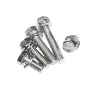 qd | Hex Combination Screws Stainless Steel 8.8 Grade Blue and White Zinc Black