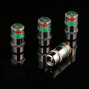 4 Cái/lô 2.4 Thanh Hệ Thống Giám Sát Áp Suất Lốp Xe Ô Tô Đồng Hồ Đo Mũ Chống Trộm 3 Màu Cảnh Báo Cảm Biến Chỉ Báo Đa Năng Kim Loại Thép Không Gỉ