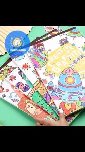 สมุดระบายสี [*แถมฟรี กระดาษสเก็ตช์ 10แผ่น] ขนาดA3 ( รุ่นเพิ่มความหนา 100g. ไม่ซึมทะลุ) ส่งไวมาก