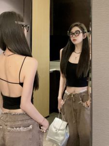 เสื้อกั๊กสายเดี่ยวสำหรับผู้หญิง ชุดโยคะเซ็กซี่แบบสวมใส่ในฤดูร้อน ดีไซน์หลังสวยงาม ชุดชั้นในแบบมีแผ่นเสริมหน้าอก เสื้อชั้นในแบบอเนกประสงค์