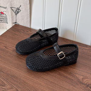 Hollow Breathable Girls Leather Sandals