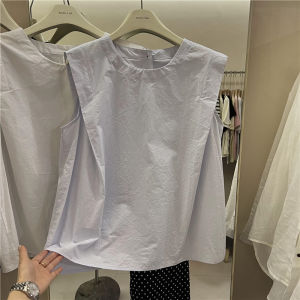 Korean Style Womens Sleeveless Shirt Vest High Quality Summer New Design Versatile Small Audience Commute Straight Tube