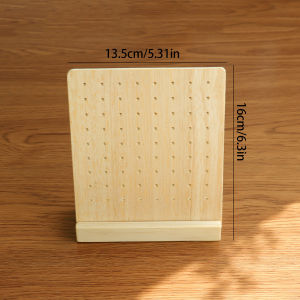 Wooden Earrings Display Stand Desktop Ear Stud Dangle Earring Holder Jewelry Storage Rack Counter Showcase Prop
