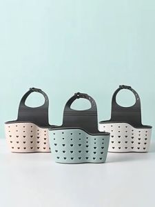 MULTIFUNCTION KITCHEN SINK DOUBLE LAYER DRAIN BASKET HANGING TAP HOLDER SPONGE RACK STORAGE BUCKET