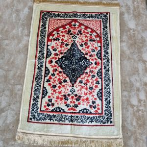 Sajadah emboss antislip edisi warna cream