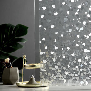 Silingzhen Translucent Privacy Glass Stickers for Balcony Antique Style Window Decals Home Decorative Film Half Transparent