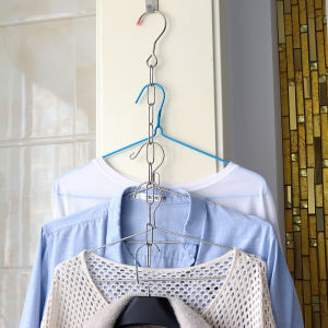 Kẹp Quần Áo Bằng Thép Không Gỉ Có Thể Gấp Lại Đa Năng Kẹp Quần Áo Treo Nhiều Lớp Cho Tủ Quần Áo Kẹp Quần Áo Bằng Sắt Treo Quần Áo