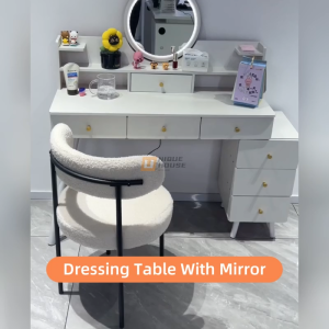 Meja Makeup Makeup Table With Drawer Dressing Table Adjustable Vanity Table With Metal Handle Bedroom Almari Makeup With Expandable Side Cabinet Meja Solek