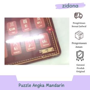 Puzzle Seri Angka Mandarin Rabbit&Turtle Bahan MDF
