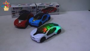 Mainan Anak Mobil Mobilan Ada Suara dan Lampu Warna Warni Bump n Go Sports Car 3D Light