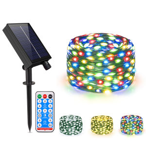 100M/50M/30M/20M/10M Outdoor Solar LED Light String Xmas Holiday Party Festoon Street  Yard Wedding Garland Ambinet Decoration
