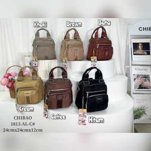 Tas Wanita Chibao Parasut 3in1 CB1813-AL 5Sleting Ransel Selempang Jinjing