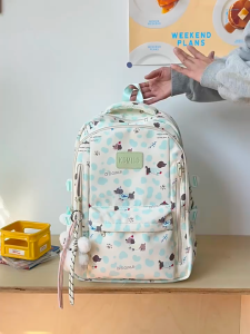 MOUSSON  กระเป๋าสะพายหลังน่ารักสำหรับสาวๆ มีความจุมากและลายพิมพ์น่ารัก