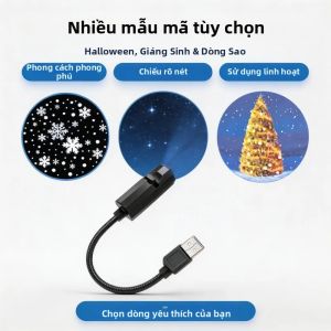 Đèn Chiếu USB Chủ Đề Giáng Sinh Hành Tinh Halloween Trang Trí Nội Thất Đèn Trần Đèn Trang Trí Ngày Lễ Có Thể Thay Thế Nhiều Chủ Đề Tùy Chọn