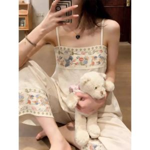 Vintage Style Cool Touch Soft Camisole Pajamas