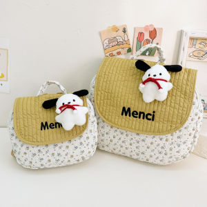 Ladies Mini Floral Backpack for Children Travel Outdoors Double Shoulder Bag Casual Simple Style Soft Handle Anti-Water Commuter Bag