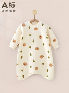 Bộ Đồ Ngủ Cotton Mùa Đông Cho Bé Trai Và Bé Gái Quần Áo Mặc Nhà Ấm Áp Chống Đá Bao Bọc Ấm Áp Ba Lớp Quần Áo Trẻ Em Dễ Thương