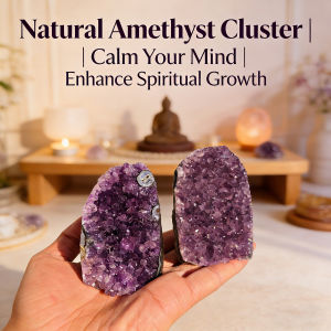Stonehaven Natural Brazilian Amethyst Crystal Cluster Ornament Feng Shui Water Feature Purple Crystal Atmosphere Decorative Item
