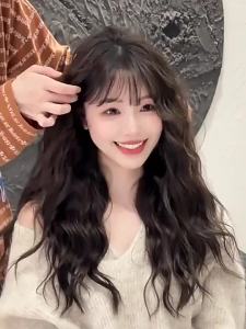 MENGSIQIAN | Natural Aging-Defying Full Human Hair Long Wavy Wig