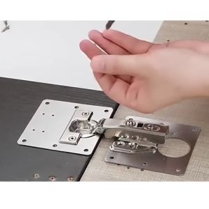 Set 2 bản lề inox có giảm chấn bản lề gập giảm chấnmiếng đệm sửa bản lề cửa tủ-HAUSE