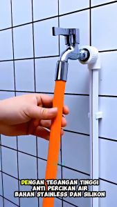 Tabung Ekstensi Kran Air Flexible 20cm 30cm / Sambungan Kran Air / Faucet Extender Universal 360 Derajat / Alat Penyambung Kepala Keran Wastafel Pipa Elastis