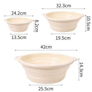 Large Size Foldable Portable Plastic Face Washing Basin Thickened Home Travel Dormitory Student Special Use Basin round Shape