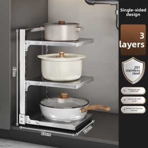 GUANGMANZHI | Adjustable Kitchen Pot Rack Organizer