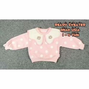Sweater Anak Perempuan Korean Style Motif Polkadot SW6