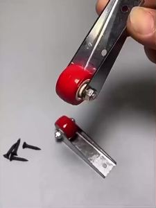 Meja lipat baru 1 Roda Hitam Kecil Nylon Licin Senyap Bergolek Takal Trek Roda Panduan Rumah