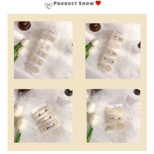 หลายรุ่น กิ๊บติดผม หนังสือ กิ๊บติดผม กิ๊บติดผมประดับมุกสไตล์เกาหลี สีขาว กิฟติดผม