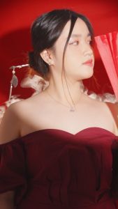 DAVINA Ladies Valisya Earrings Sterling Silver 925 - Anting Wanita Perak S925 Clover Kipas