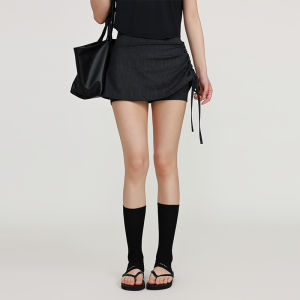 MaxRun World | Drawstring No-See-Through High-Waisted Skirt