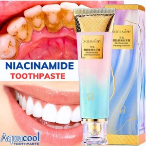 Niacinamide Toothpaste Fresh Teeth Tooth Mouth Care Brush Toothbrush Whitening Teeth Aquacool Whitening Toothpaste Cleaning Removes Stains Freshen Breath Oral Care 3D