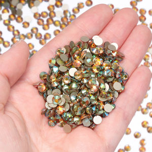 SS3-SS30 Ghost Light Glass Rhinestones Non-Hotfix Flatbase Gems High Quality Glitter Crystal For Nail Art Crafts Decoration