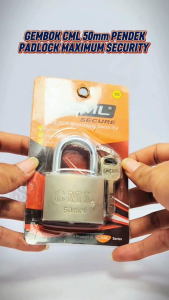 Kunci Gembok CML Satin 50mm Leher Pendek / Gembok Satin CML Kunci Pengaman Pagar Pintu Rumah Anti Congkel 50mm Leher Pendek Kuat Awet