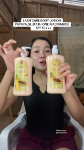 【FDA Approved】Labn Care Papaya Niacinamide Glutathione Body Lotion SPF 50 PA++ with Alpha Arbutin Moisturizing & Brightening Bare Vanilla Scent 200ML POUCH PACKAGING