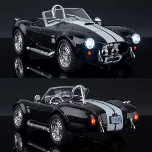 1:22 Shelby Cobra 427 S/C 1965 Alloy Roadster Sports Car Model Diecast Metal Classic Vehicle Car Model Sound Light Kids Toy Gift