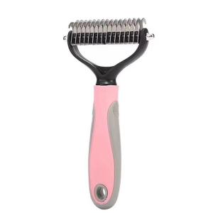 OUHOE | exquisiteHot Sale Professional 2 in 1 Pet Dematting Deshedding Brush Dog Cat Hair Remover for Small Medium Large Pet Grooming