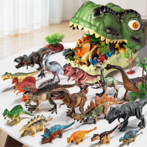 Bộ Đồ Chơi Khủng Long Trẻ Em T-Rex Triceratops Bằng Cao Su Mềm